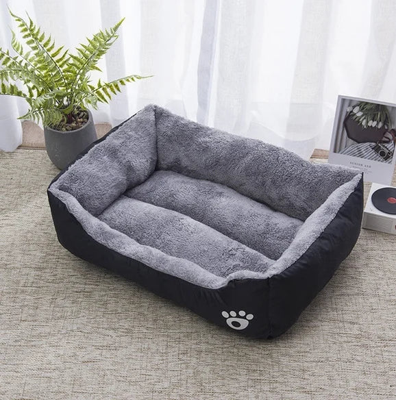 Bite-Resistant Plush Dog Bed - Non-Slip Sleeping Mat for All Sizes