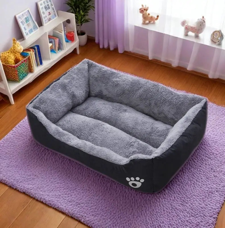 Bite-Resistant Plush Dog Bed - Non-Slip Sleeping Mat for All Sizes