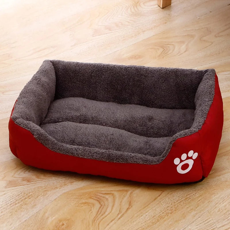 Bite-Resistant Plush Dog Bed - Non-Slip Sleeping Mat for All Sizes