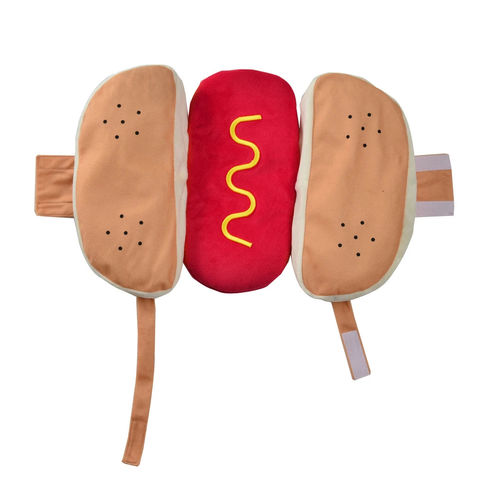 Funny Hot Dog Halloween Costume - Adjustable Pet Costume for Dogs & Cats