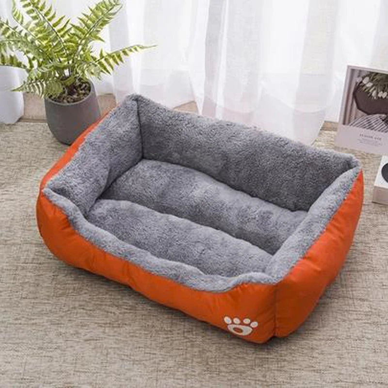 Bite-Resistant Plush Dog Bed - Non-Slip Sleeping Mat for All Sizes