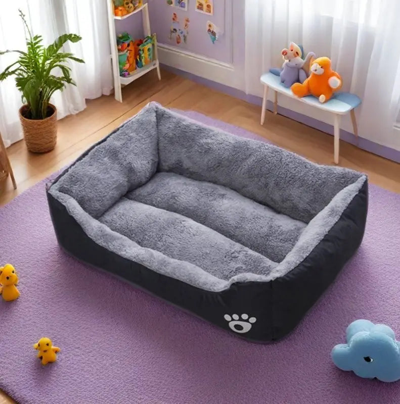 Bite-Resistant Plush Dog Bed - Non-Slip Sleeping Mat for All Sizes