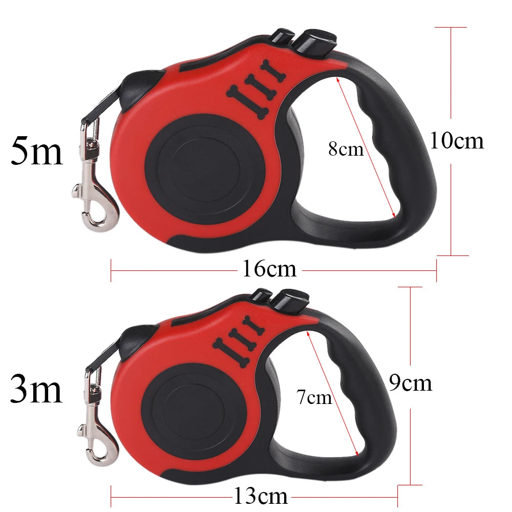 Automatic Retractable Dog Leash - Nylon Lead for Walking & Hiking