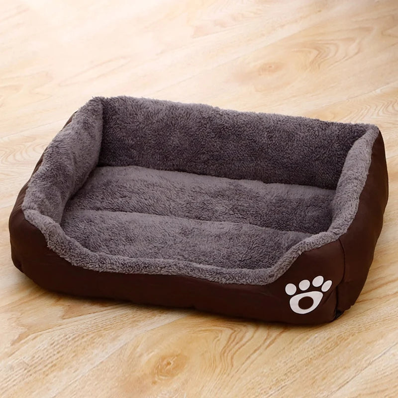 Bite-Resistant Plush Dog Bed - Non-Slip Sleeping Mat for All Sizes
