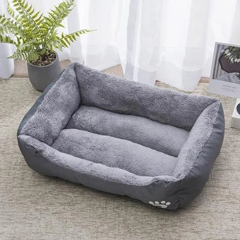 Bite-Resistant Plush Dog Bed - Non-Slip Sleeping Mat for All Sizes